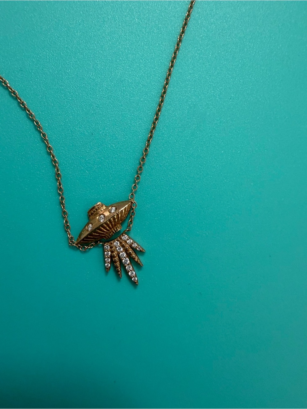 Sofia Zakia Tender Abduction UFO Diamond Necklace - Picture 5 of 7